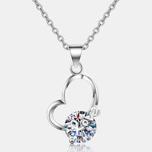 Load image into Gallery viewer, 2 Carat Moissanite Heart 925 Sterling Silver Necklace