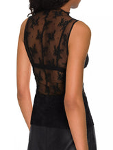 Load image into Gallery viewer, Lace Mock Neck Top