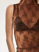 Load image into Gallery viewer, Lace Mock Neck Top