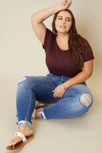 Cargar imagen en el visor de la galería, Plus High Rise Button Fly Ankle Skinny
