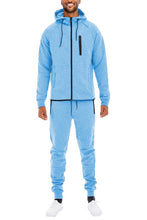 Cargar imagen en el visor de la galería, Mens Full Zip Sweat Pant Sweat Set