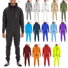 Cargar imagen en el visor de la galería, Mens Full Zip Sweat Pant Sweat Set