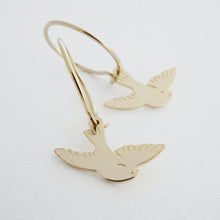 Load image into Gallery viewer, Magic Charm Dove Hoops