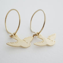 Load image into Gallery viewer, Magic Charm Dove Hoops