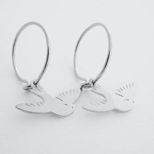 Load image into Gallery viewer, Magic Charm Dove Hoops