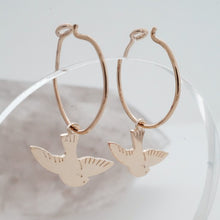 Load image into Gallery viewer, Magic Charm Dove Hoops