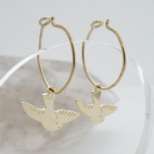 Load image into Gallery viewer, Magic Charm Dove Hoops