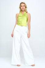 Load image into Gallery viewer, Satin Cowl Neck Backless Top