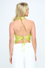 Load image into Gallery viewer, Satin Cowl Neck Backless Top