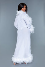 Load image into Gallery viewer, Glamour Boa Feather Trim Robe