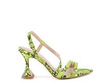 Cargar imagen en el visor de la galería, CHERRY TART Snake Print Spool Heel Sandals