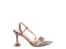 Cargar imagen en el visor de la galería, CHERRY TART Snake Print Spool Heel Sandals