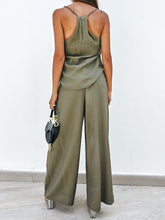 Load image into Gallery viewer, Spaghetti Strap Cami and Wide Leg Pants Set