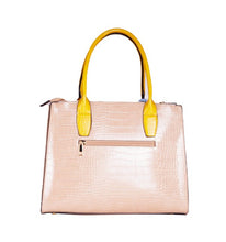 Load image into Gallery viewer, LANY COLOR BLOCK FAUX REPTILE TOTE SET