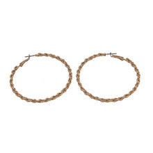 Load image into Gallery viewer, THIN CHAIN TEXTURE HOOP EARRINGS