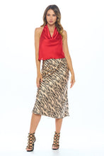 Load image into Gallery viewer, Made in USA Satin Cowl Neck Backless Top.