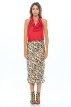 Load image into Gallery viewer, Made in USA Satin Cowl Neck Backless Top.