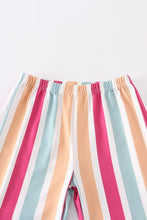 Load image into Gallery viewer, Floral print stripe girl bell pant set