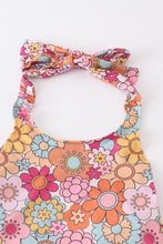 Load image into Gallery viewer, Floral print stripe girl bell pant set