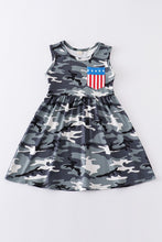 Cargar imagen en el visor de la galería, Camouflage patriotic girl dress