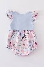 Cargar imagen en el visor de la galería, Blue ruffle buttons girl baby bubble