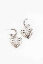 Load image into Gallery viewer, Puffed Heart Hoop Earrings