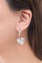 Load image into Gallery viewer, Puffed Heart Hoop Earrings