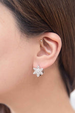 Load image into Gallery viewer, Snowflake Hoop Earrings
