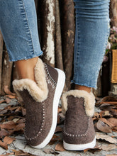 Cargar imagen en el visor de la galería, Furry Suede Round Toe Flat Sneakers