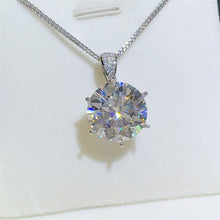 Load image into Gallery viewer, 10 Carat Moissanite 925 Sterling Silver Pendant Necklace