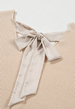 Load image into Gallery viewer, Tied Back V-Neck Long Sleeve Sweater