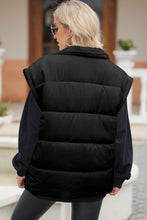 Cargar imagen en el visor de la galería, Zip Up Puffer Vest Coat with Pockets