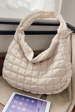 Load image into Gallery viewer, Beige Quilted Zipper Large Jennie  Shoulder Bag