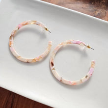 Load image into Gallery viewer, Cameron Hoops - Peachy Pink