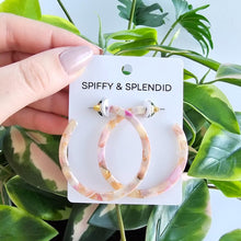 Load image into Gallery viewer, Cameron Hoops - Peachy Pink