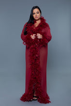 Load image into Gallery viewer, Glamour Boa Feather Trim Robe