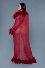 Load image into Gallery viewer, Glamour Boa Feather Trim Robe