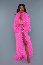 Load image into Gallery viewer, Glamour Boa Feather Trim Robe