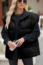 Cargar imagen en el visor de la galería, Zip Up Puffer Vest Coat with Pockets