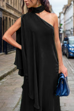 Load image into Gallery viewer, Mock Neck Single Shoulder Top and Pants Set