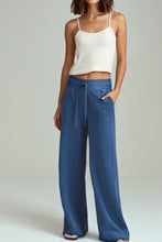 Load image into Gallery viewer, Drawstring Elastic Waist Straight Leg Pants
