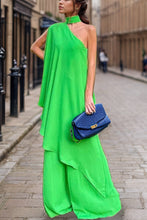 Load image into Gallery viewer, Mock Neck Single Shoulder Top and Pants Set