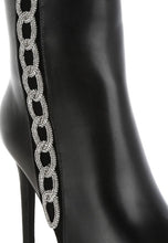 Load image into Gallery viewer, Kalina Rhinestones Chain Detail Boots