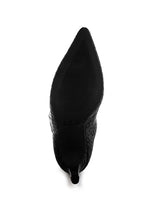 Load image into Gallery viewer, Mentha Woven Faux Leather Boots