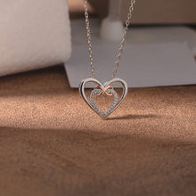Load image into Gallery viewer, Heart Shape Inlaid Zircon 925 Sterling Silver Necklace