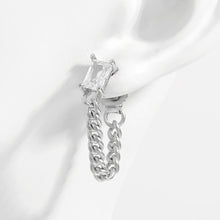 Load image into Gallery viewer, 925 Sterling Silver Zircon Chain Earrings