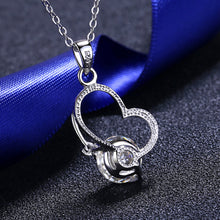 Load image into Gallery viewer, 2 Carat Moissanite Heart 925 Sterling Silver Necklace