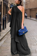 Load image into Gallery viewer, Mock Neck Single Shoulder Top and Pants Set