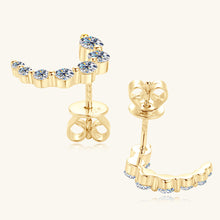 Load image into Gallery viewer, 925 Sterling Silver Inlaid Moissanite Stud Earrings