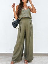 Load image into Gallery viewer, Spaghetti Strap Cami and Wide Leg Pants Set